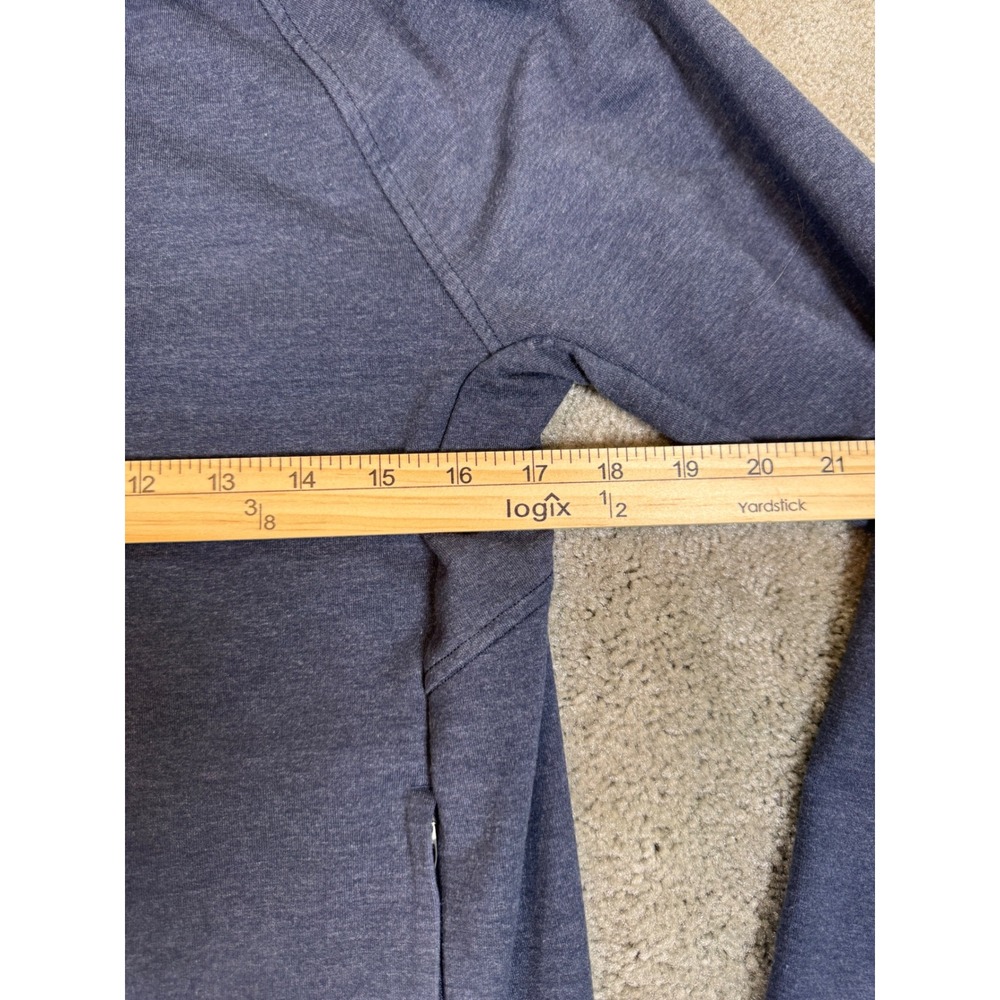 Lululemon Mens City Sweat Full Zip Hoodie Navy Blue Heathered Size S - Picture 8 of 9